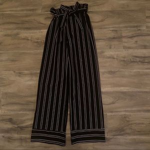 Black and White Striped Pants